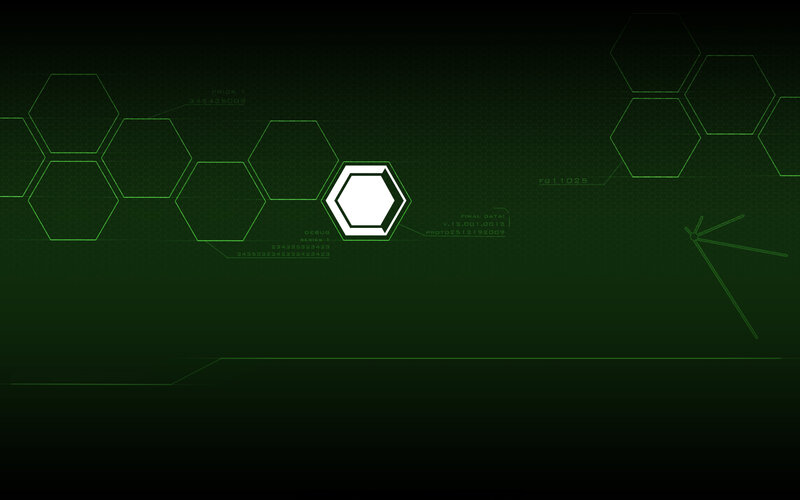green hexagonal digital interface