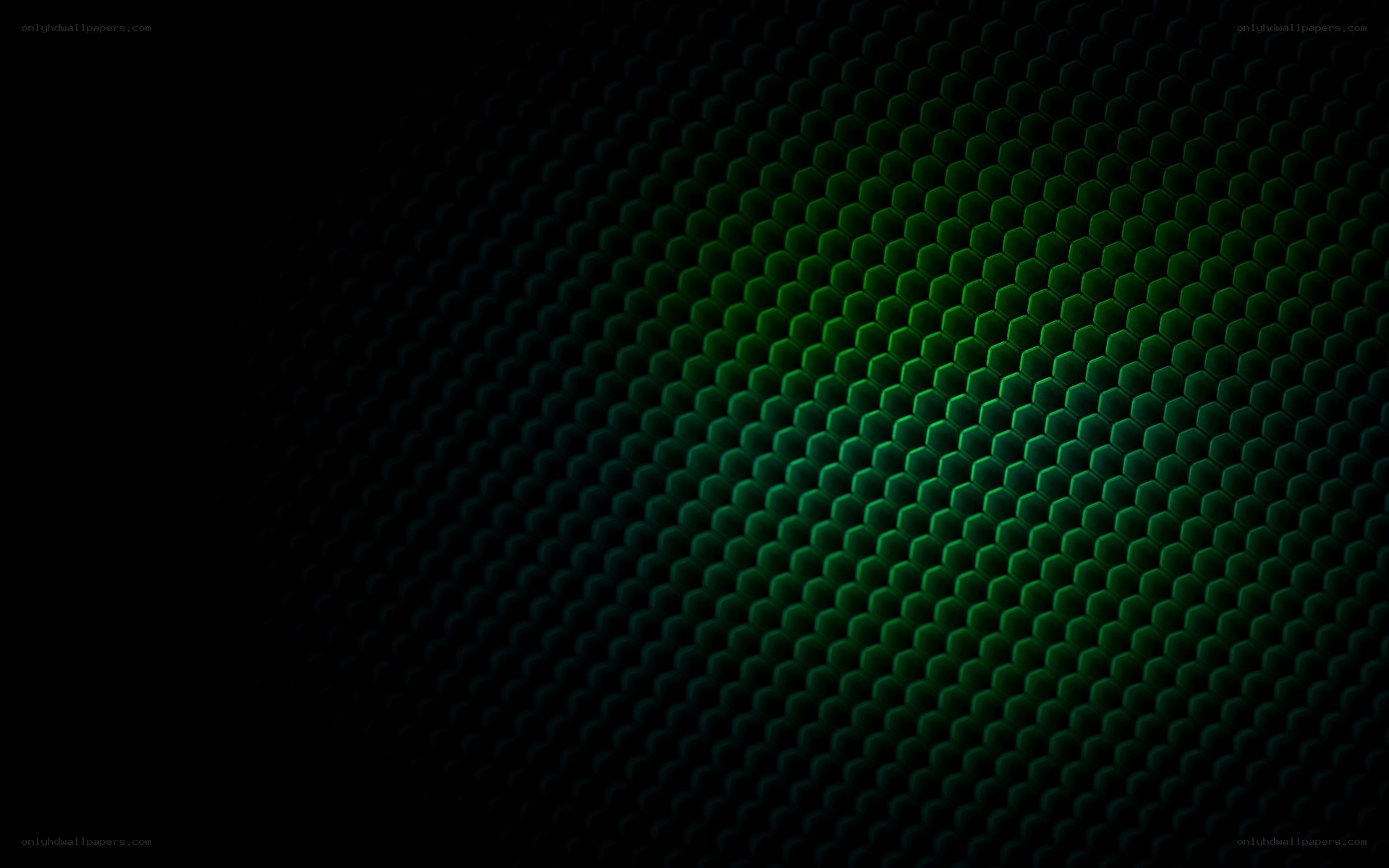 green hexagonal pattern