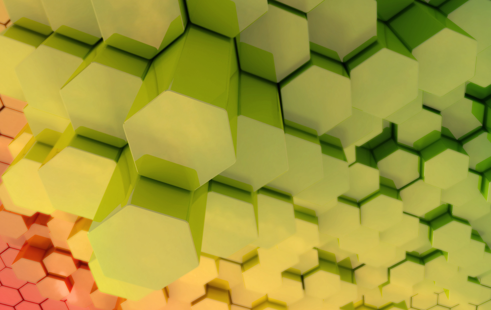 green hexagonal pattern
