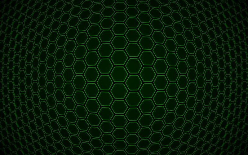 green hexagonal pattern