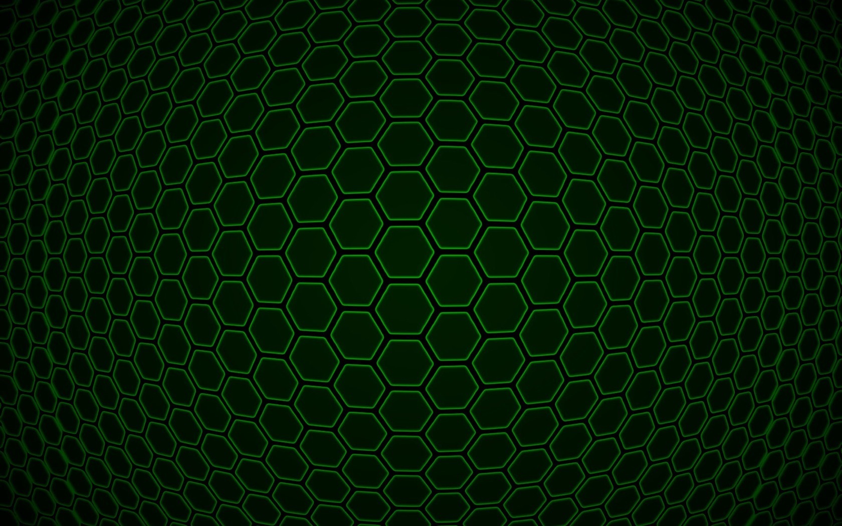 green hexagonal pattern