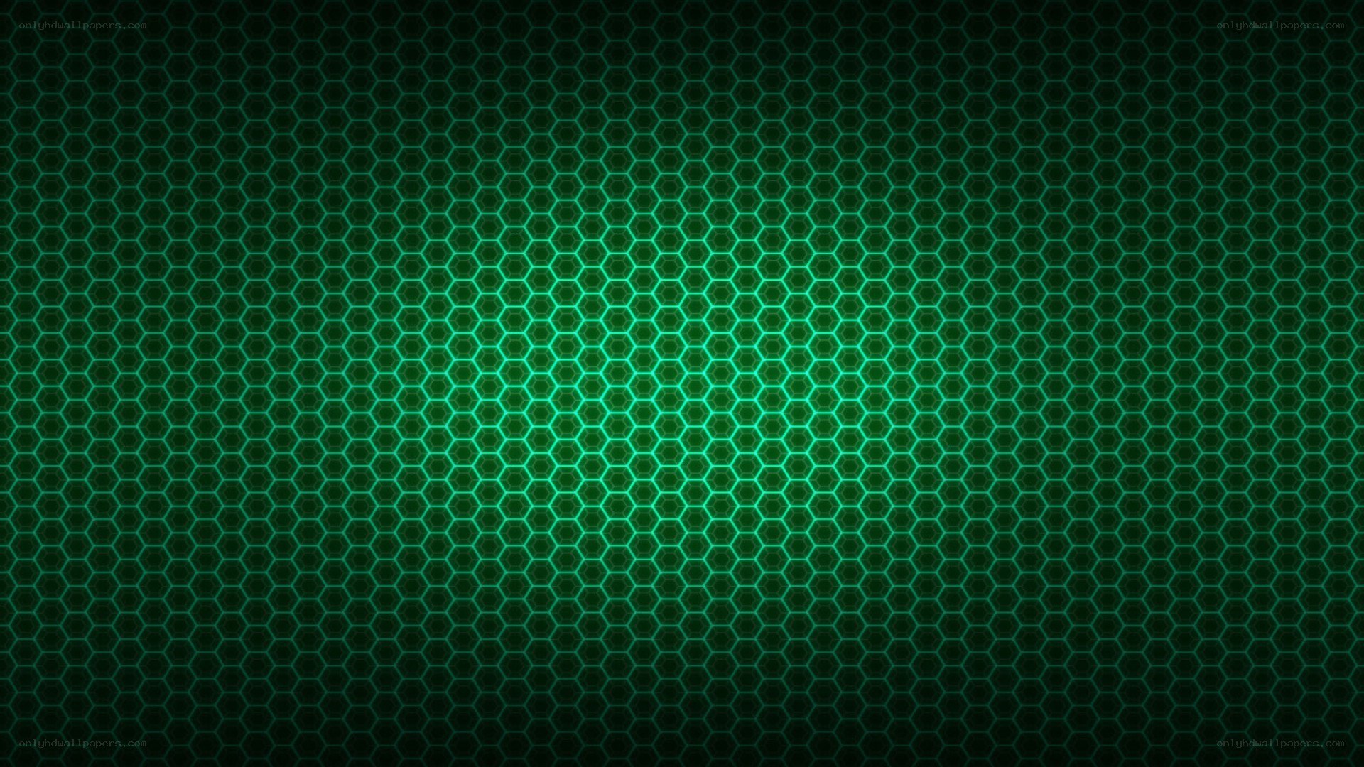 green hexagonal pattern