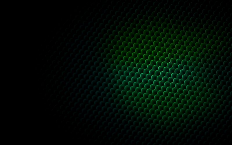 Green Hexagonal Pattern — Black