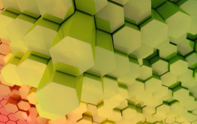Green Hexagonal Pattern — Geometric