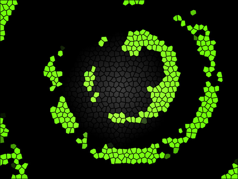 Green Hexagonal Pattern — Minimalist