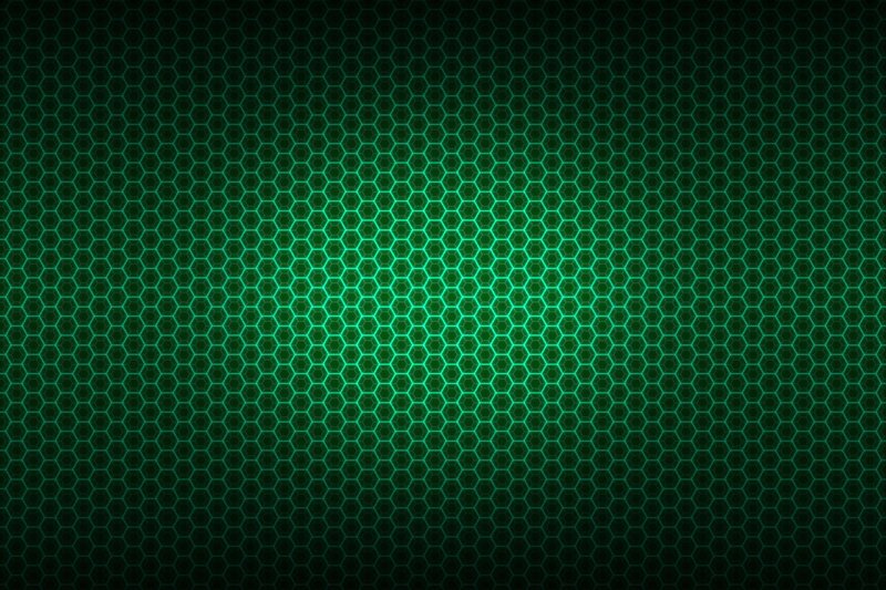 Green Hexagonal Pattern — Technological