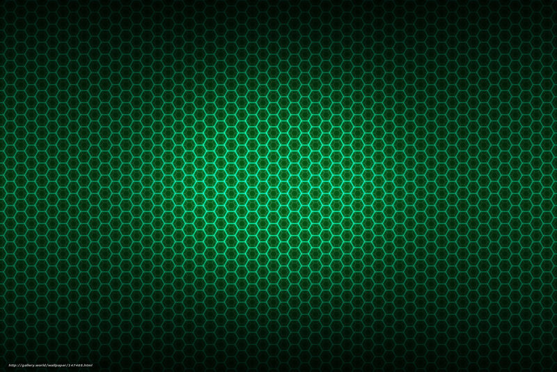 green hexagonal pattern