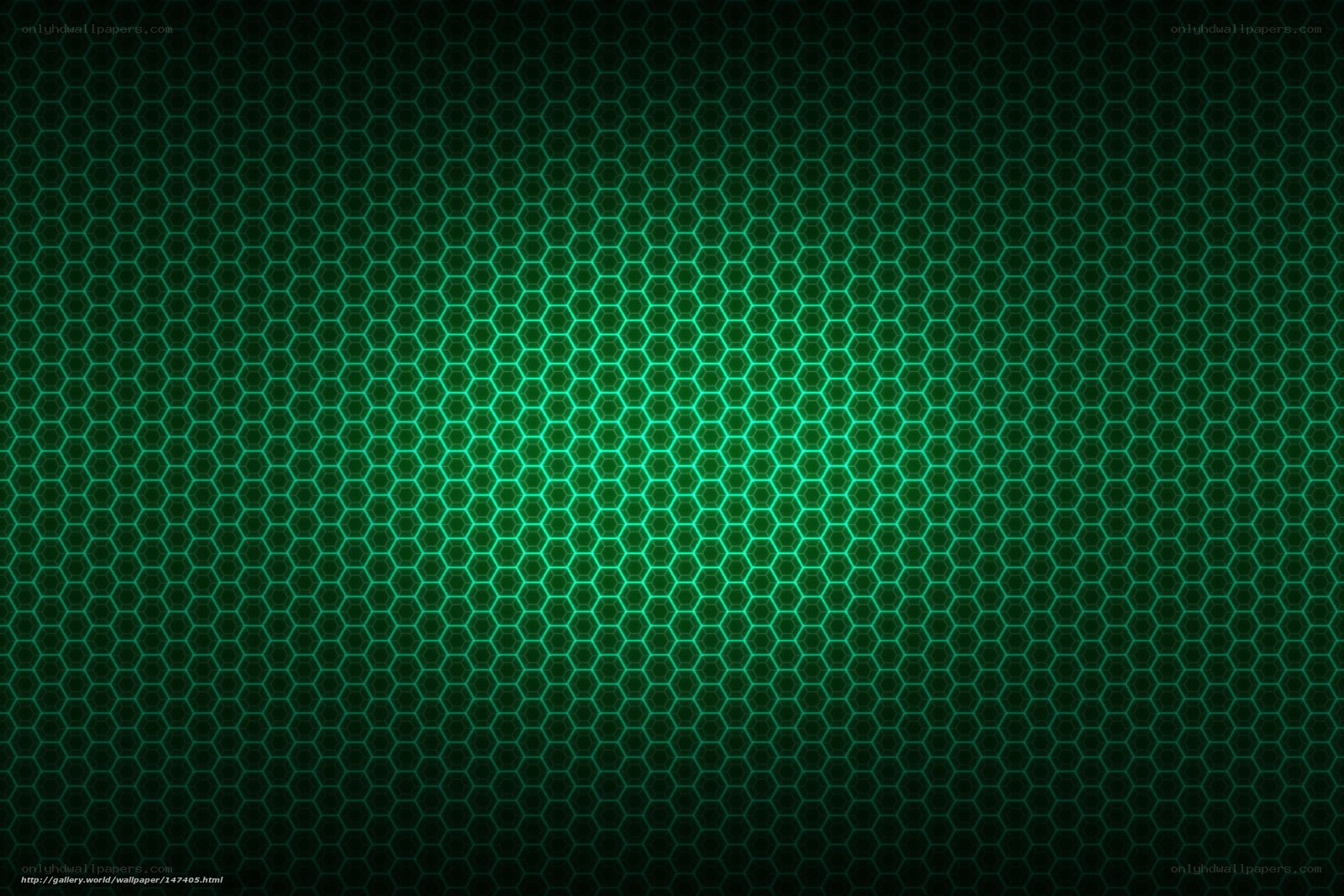 green hexagonal pattern