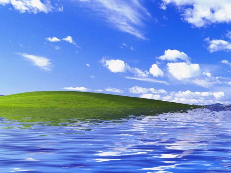 Green Hill over Water