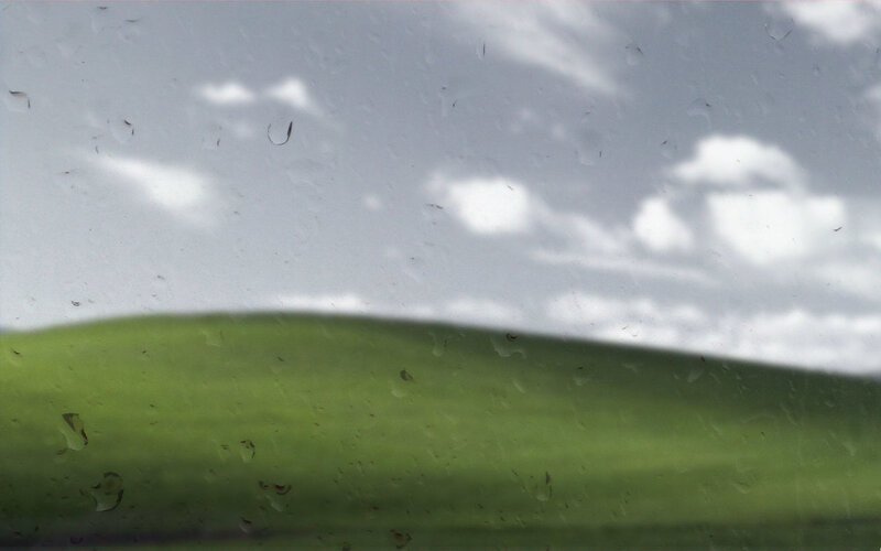 Green Hill under Cloudy Sky — Calm