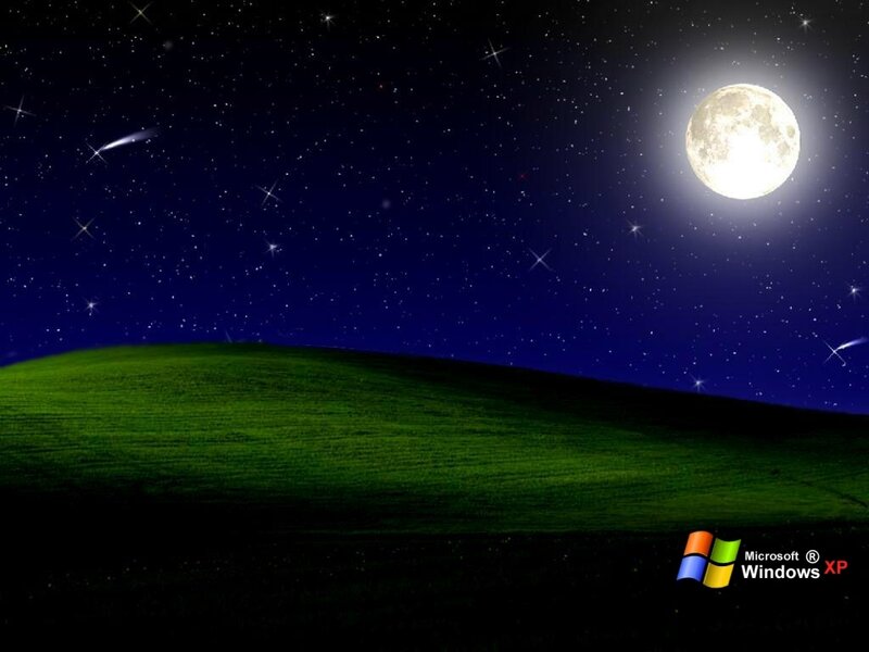 Green Hill under Moon — Serene, Night