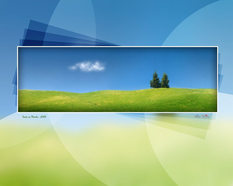 Green Hill with Trees