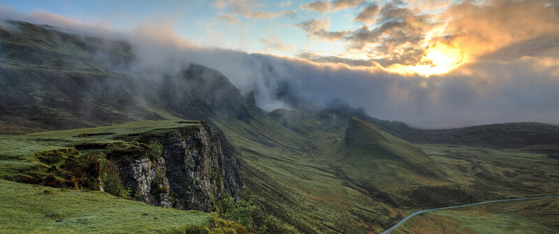 Green Hills and Fog