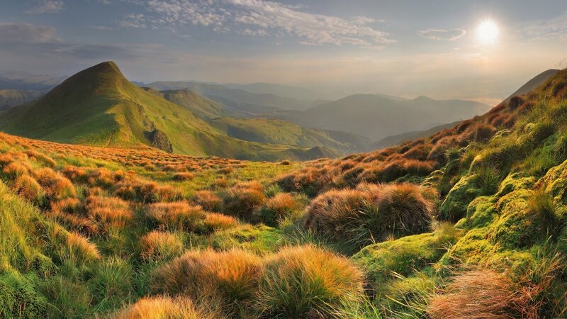 Green Hills and Grass — Serene