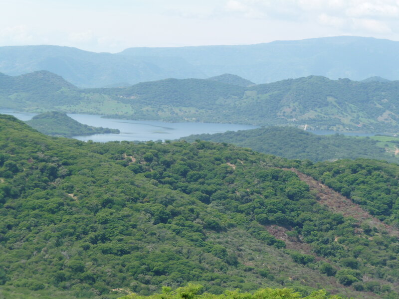 Green Hills and Lake — Serene, Afternoon, Photograph, Mountains