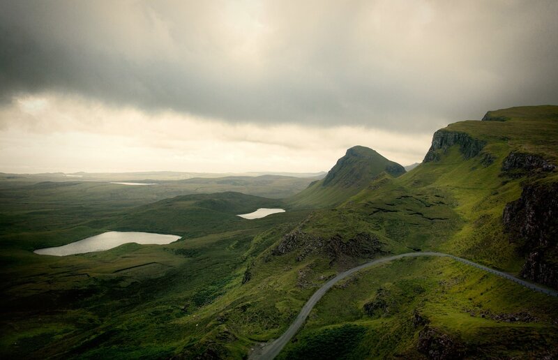 Green Hills and Lakes — Dramatic