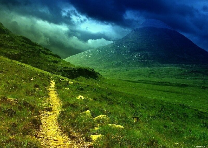 Green Hills and Mountain