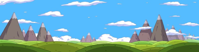 Green Hills and Mountains — Blue, Serene, Afternoon