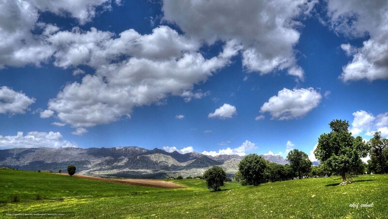 Green Hills and Mountains — Blue, Serene