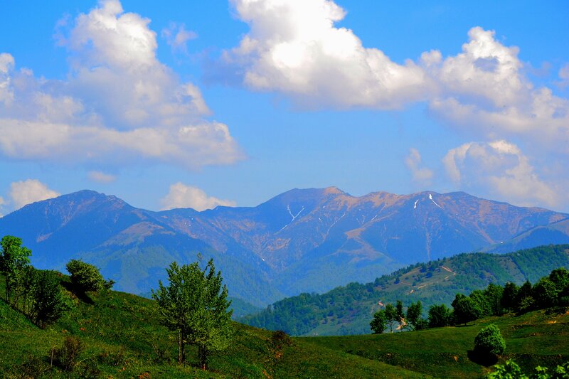 Green Hills and Mountains — Blue