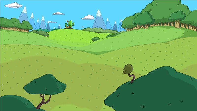 Green Hills and Mountains — Serene, Afternoon, Animation