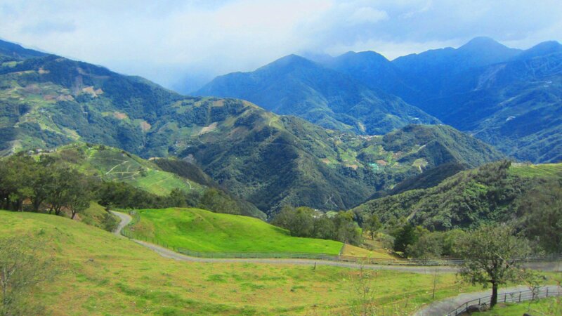 Green Hills and Mountains — Serene, Afternoon, Photograph, Road, Trees