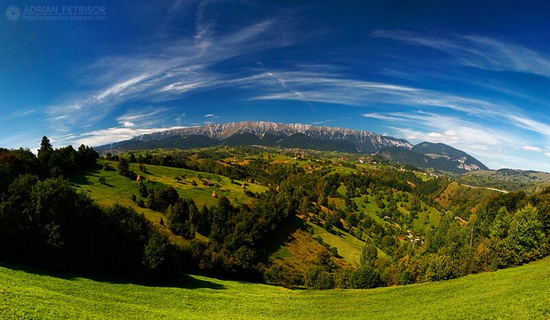 Green Hills and Mountains — Serene, Afternoon, Photograph, Trees, Sky
