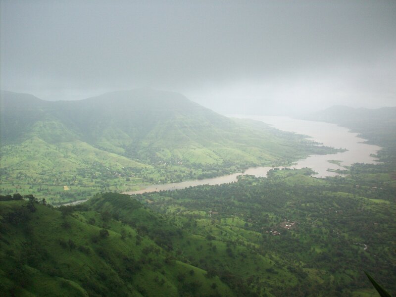 Green hills and river valley
