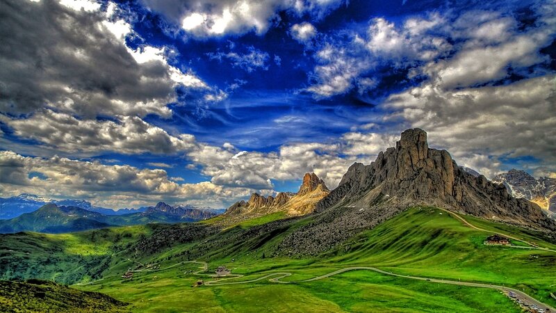 Green Hills and Rocky Mountains — Blue