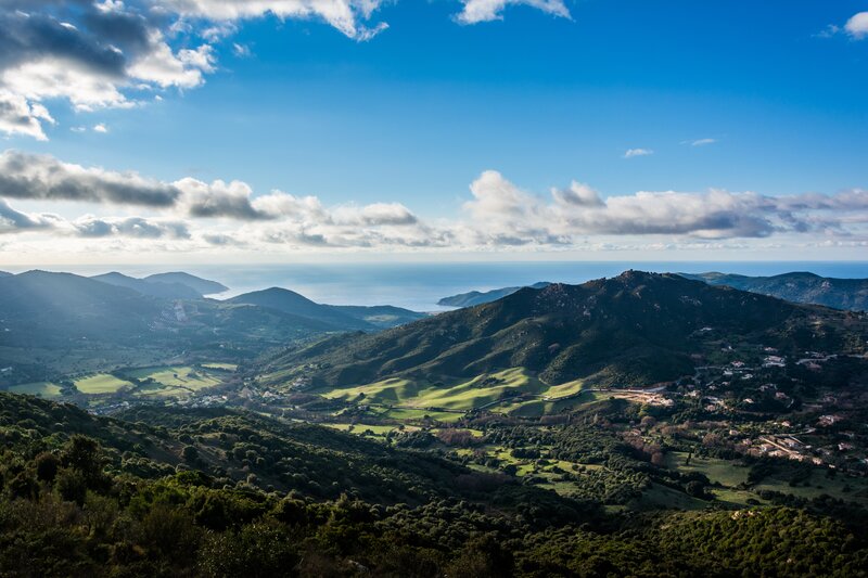 Green Hills and Sea — Blue