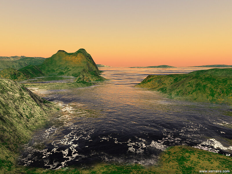 Green Hills and Water