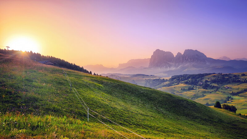 Green Hills at Sunrise — Serene