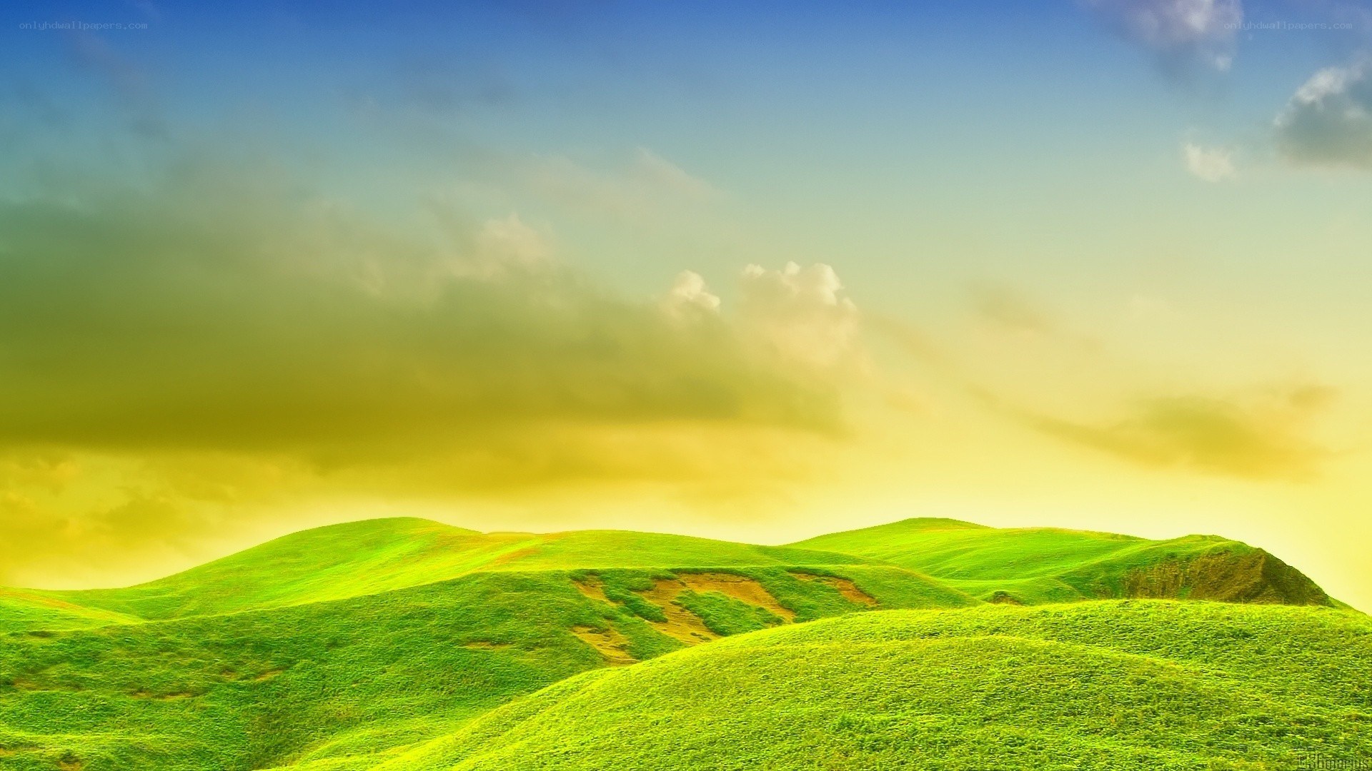 Green Hills at Sunset
