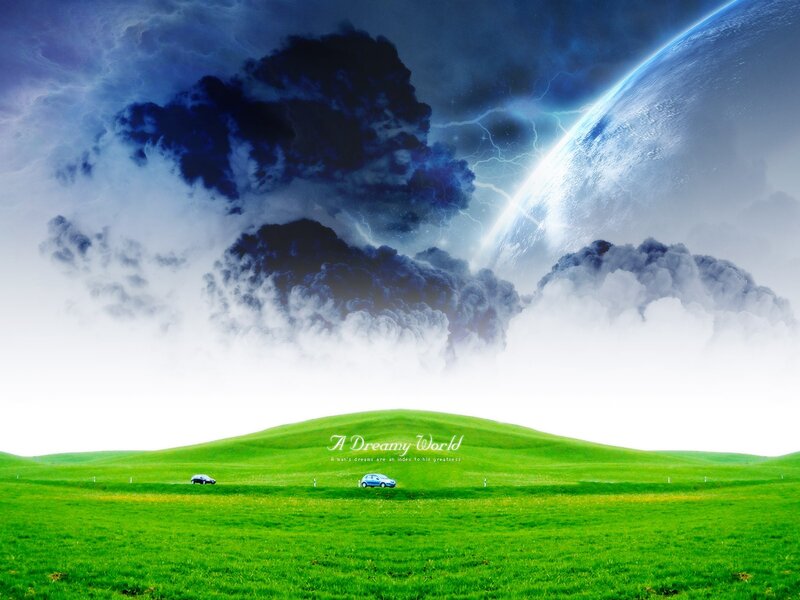 Green Hills Landscape — Dreamy