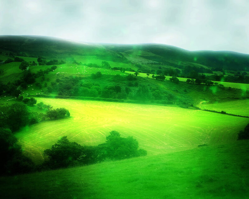 Green Hills Landscape — Serene