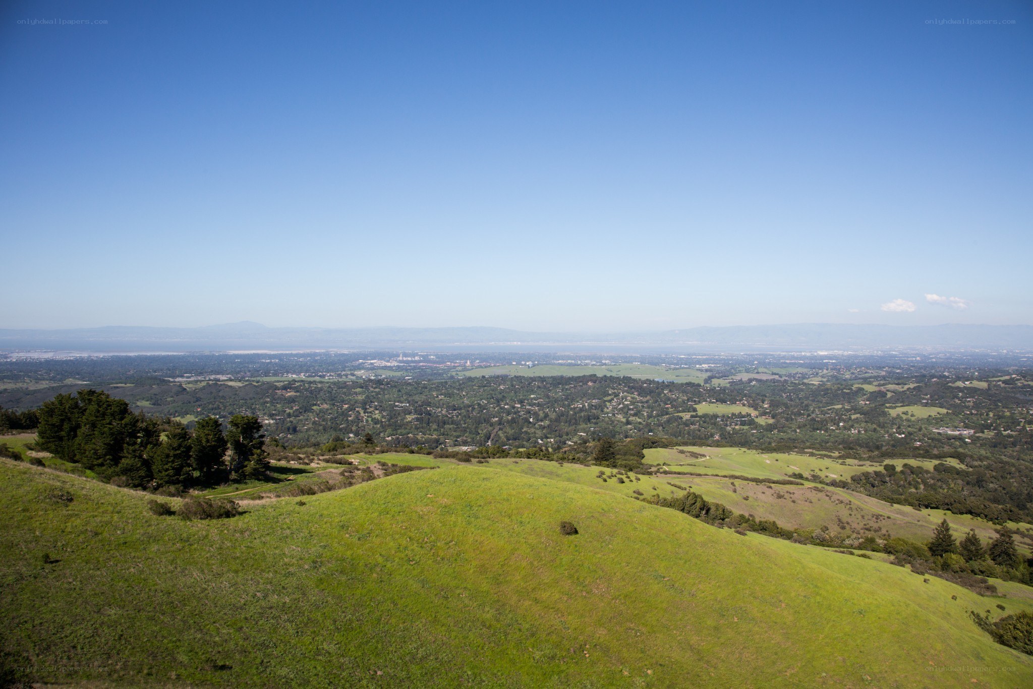 Green hills overlooking a valley