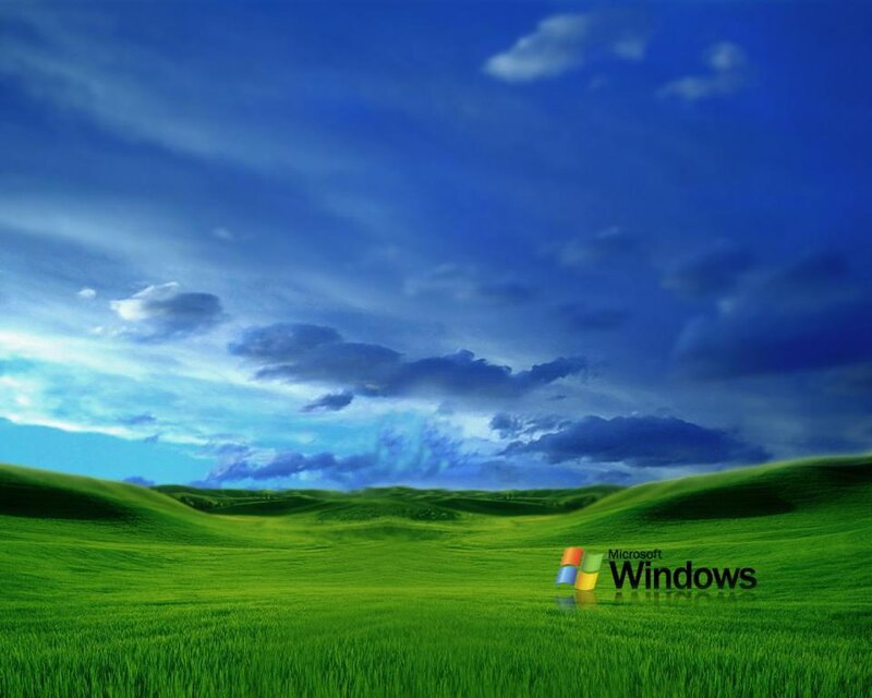 Green Hills under Blue Sky — Serene, Afternoon, Digital Art, Clouds, Grass, Microsoft Windows