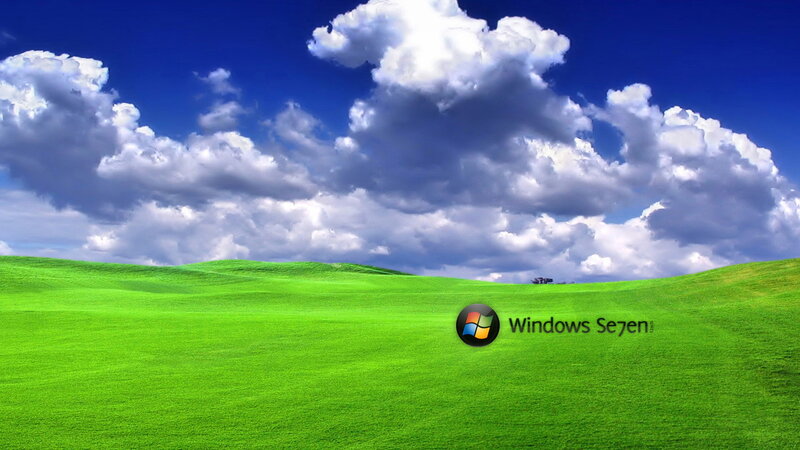 Green Hills under Clouds — Serene, Afternoon, Photograph, Grass, Logo, Blue