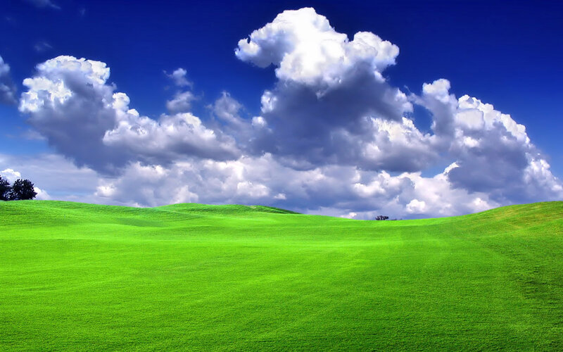 Green Hills under Clouds — Serene, Afternoon, Photograph, Sky