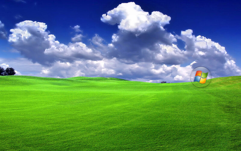Green Hills under Clouds — Serene, Afternoon, Photograph, Sky, Trees, Blue, White
