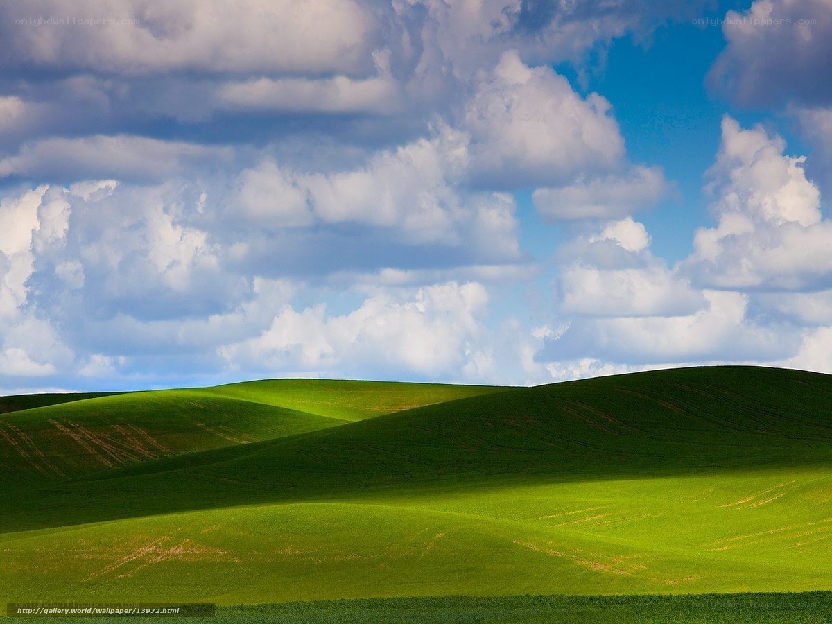 Green Hills Under Cloudy Sky