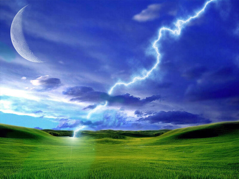 Green Hills under Lightning