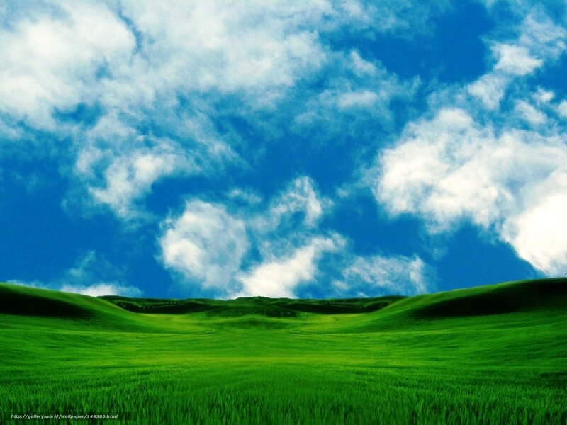 Green Hills under Sky