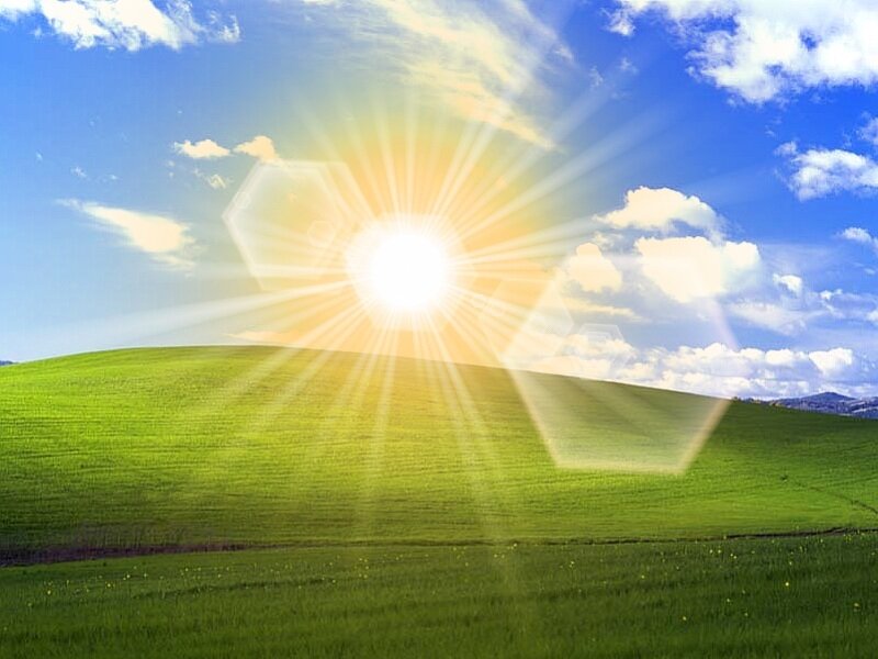 Green Hills under Sun