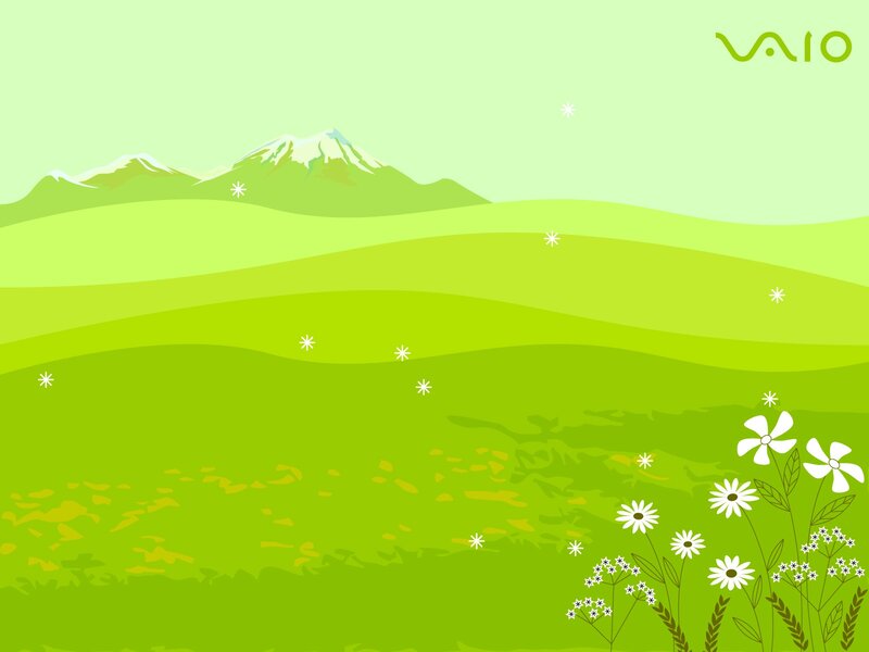 Green Hills with Flowers — Serene