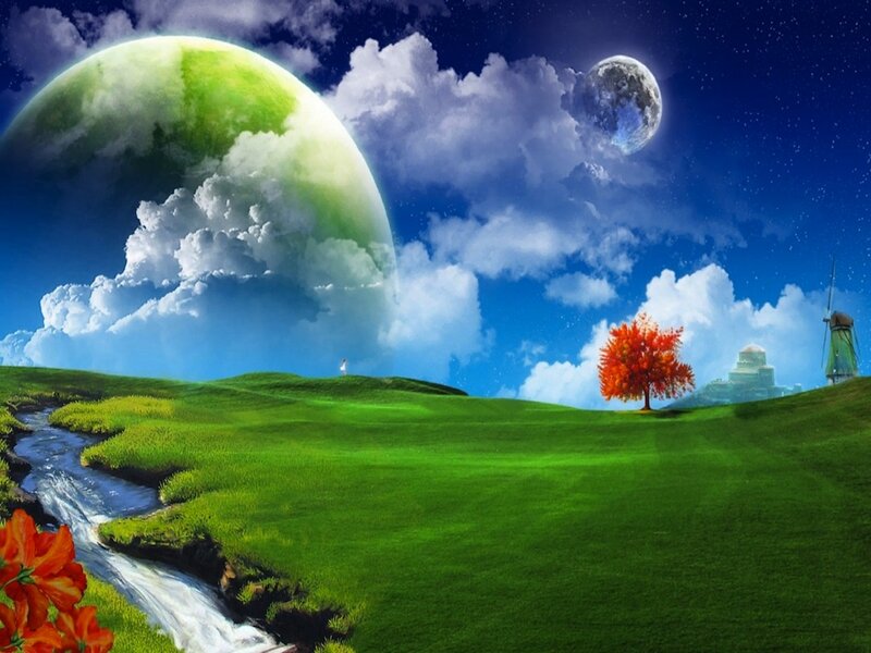 Green Hills with River
