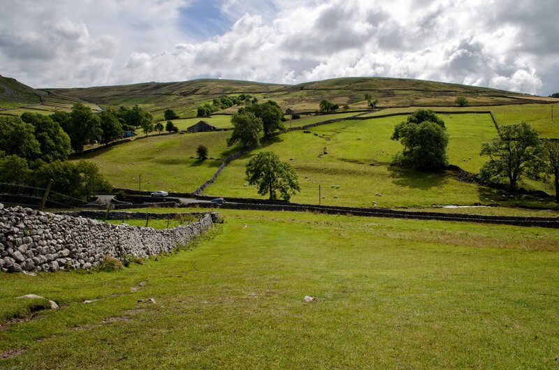 Green Hills with Stone Walls — Serene