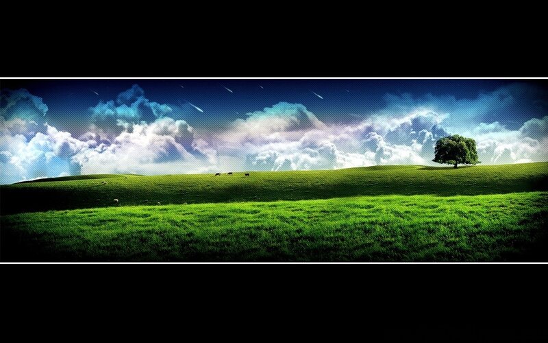 Green Hills with Tree