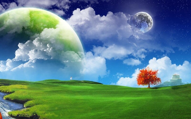 Green Hills with Two Planets