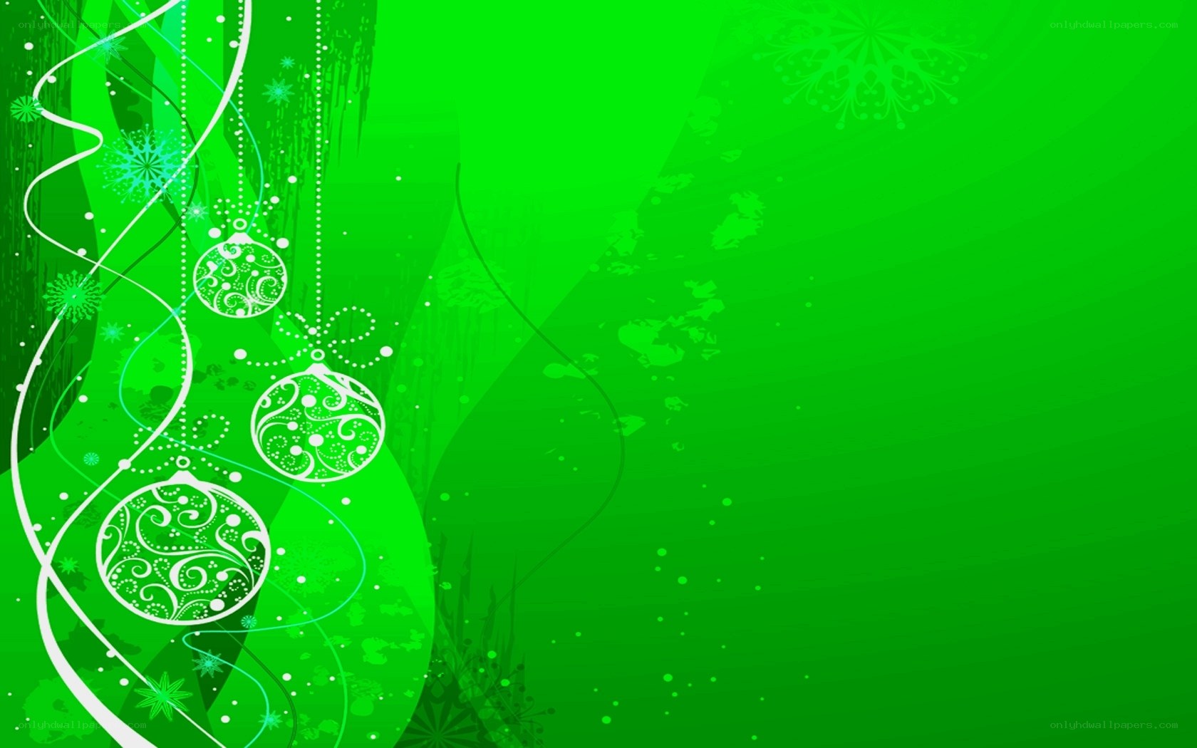green holiday ornament background